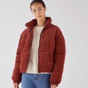 Bershka corduroy puffer jacket